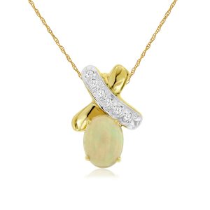OPAL & DIAMOND PENDANT