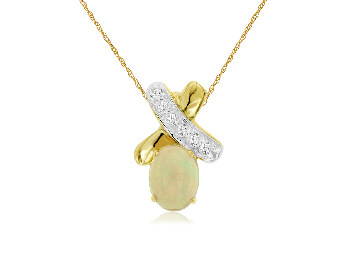 OPAL & DIAMOND PENDANT