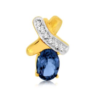 TANZANITE & DIAMOND PENDANT