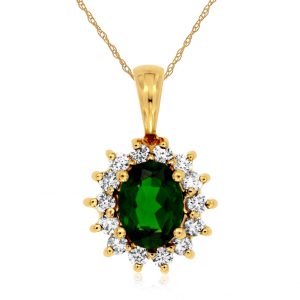 RUSSALITE & DIAMOND PENDANT