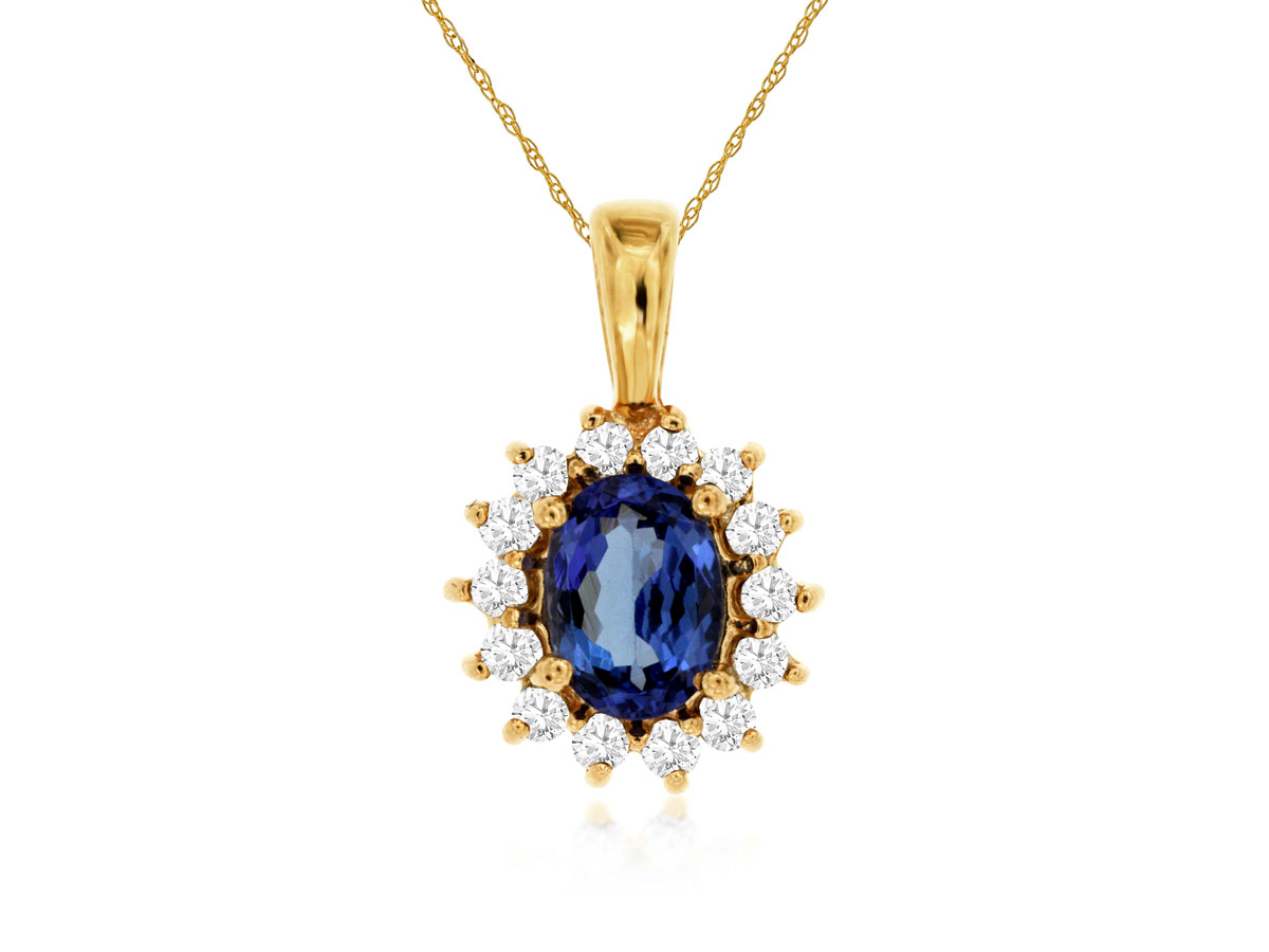 TANZANITE & DIAMOND PENDANT