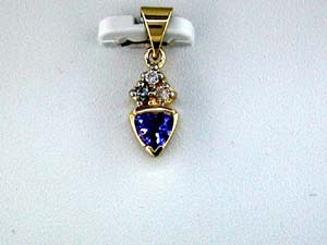 TANZANITE & DIAMOND PENDANT