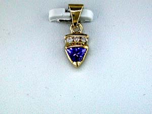 TANZANITE & DIAMOND PENDANT