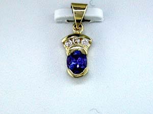 TANZANITE & DIAMOND PENDANT