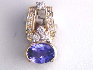 TANZANITE & DIAMOND PENDANT
