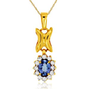 TANZANITE & DIAMOND PENDANT