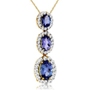TANZANITE & DIAMOND PENDANT