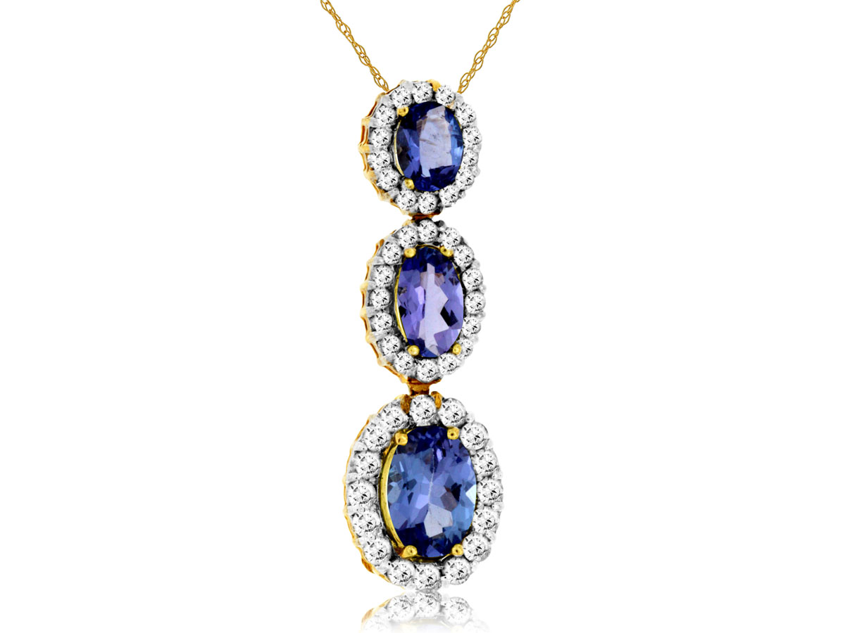 TANZANITE & DIAMOND PENDANT