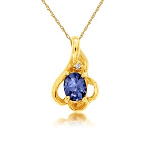 TANZANITE & DIAMOND PENDANT