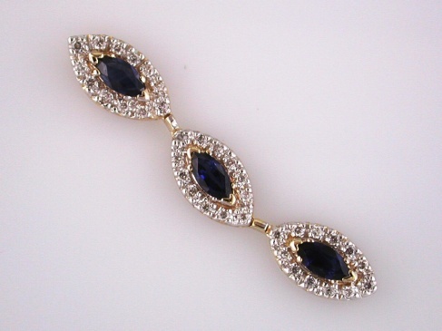 SAPPHIRE & DIAMOND PENDANT