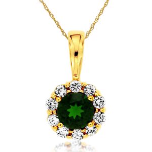 RUSSALITE & DIAMOND PENDANT
