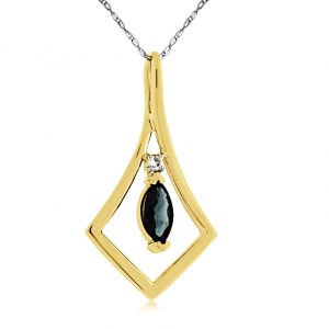 SAPPHIRE & DIAMOND PENDANT