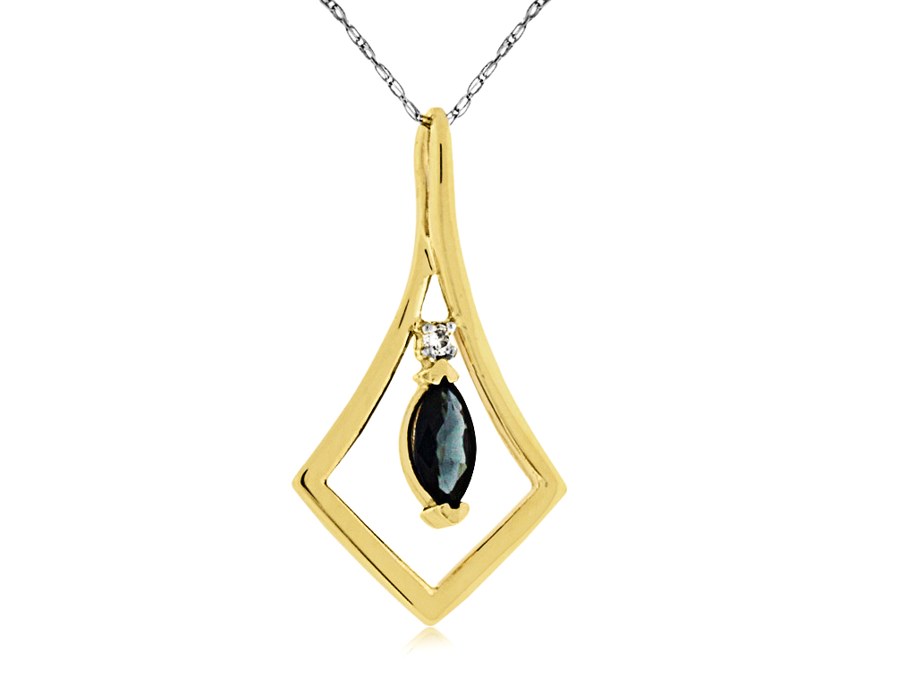 SAPPHIRE & DIAMOND PENDANT