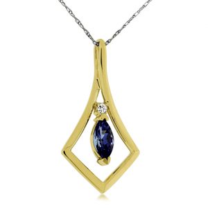 TANZANITE & DIAMOND PENDANT