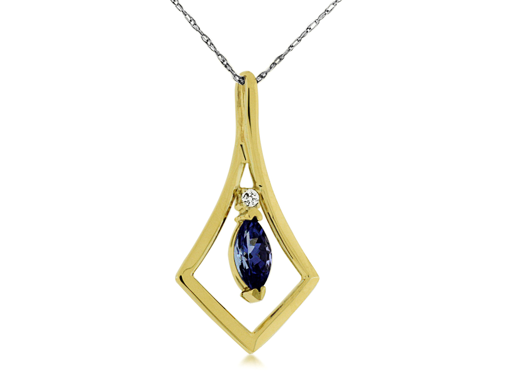 TANZANITE & DIAMOND PENDANT
