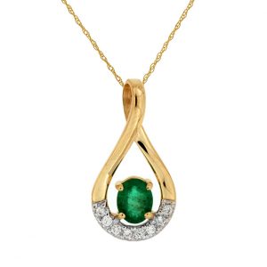 EMERALD & DIAMOND PENDANT