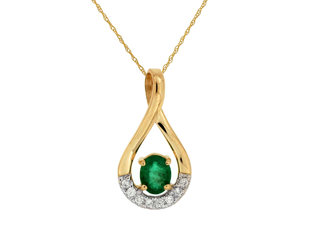 EMERALD & DIAMOND PENDANT