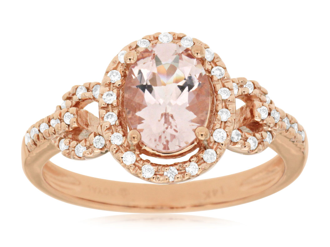 MORGANITE & DIAMOND RING