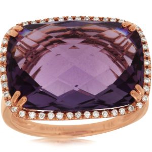 AMETHYST & DIAMOND RING
