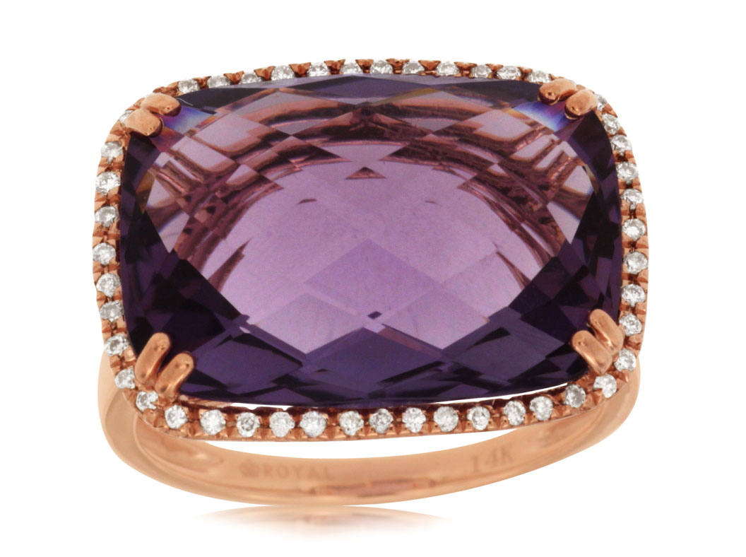 AMETHYST & DIAMOND RING