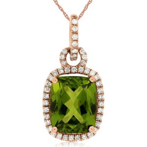 PERIDOT & DIAMOND PENDANT