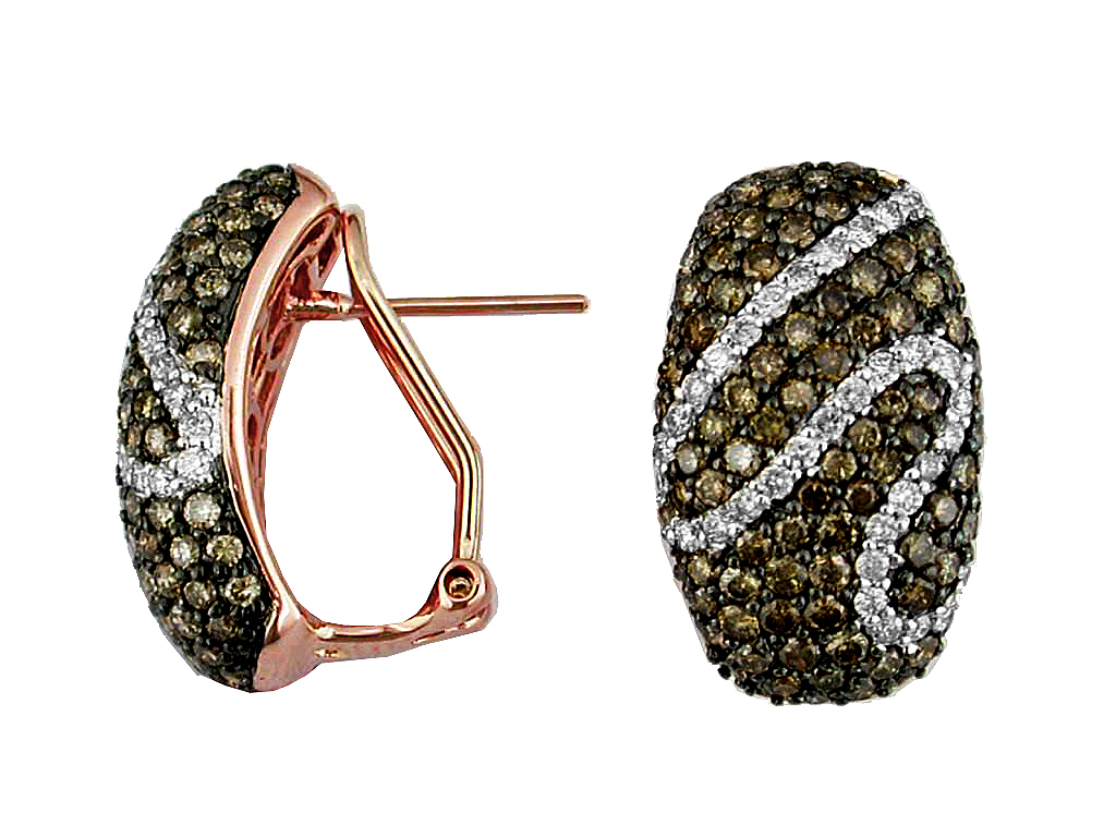 DIAMOND & MOCHA 'DIA' EARRING