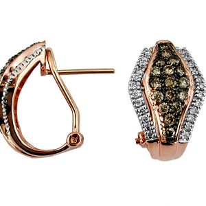 DIAMOND & MOCHA ‘DIA’ EARRING