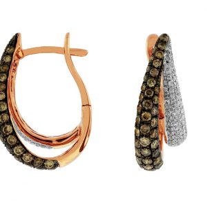 MOCHA DIAMOND & DIA EARRING