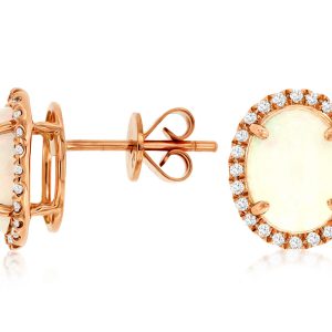 OPAL & DIAMOND EARRING