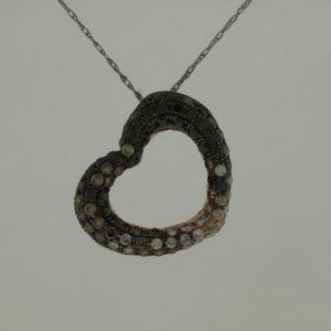 MULTICOLOR DIA HEART PENDANT