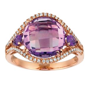 AMETHYST & DIAMOND RING