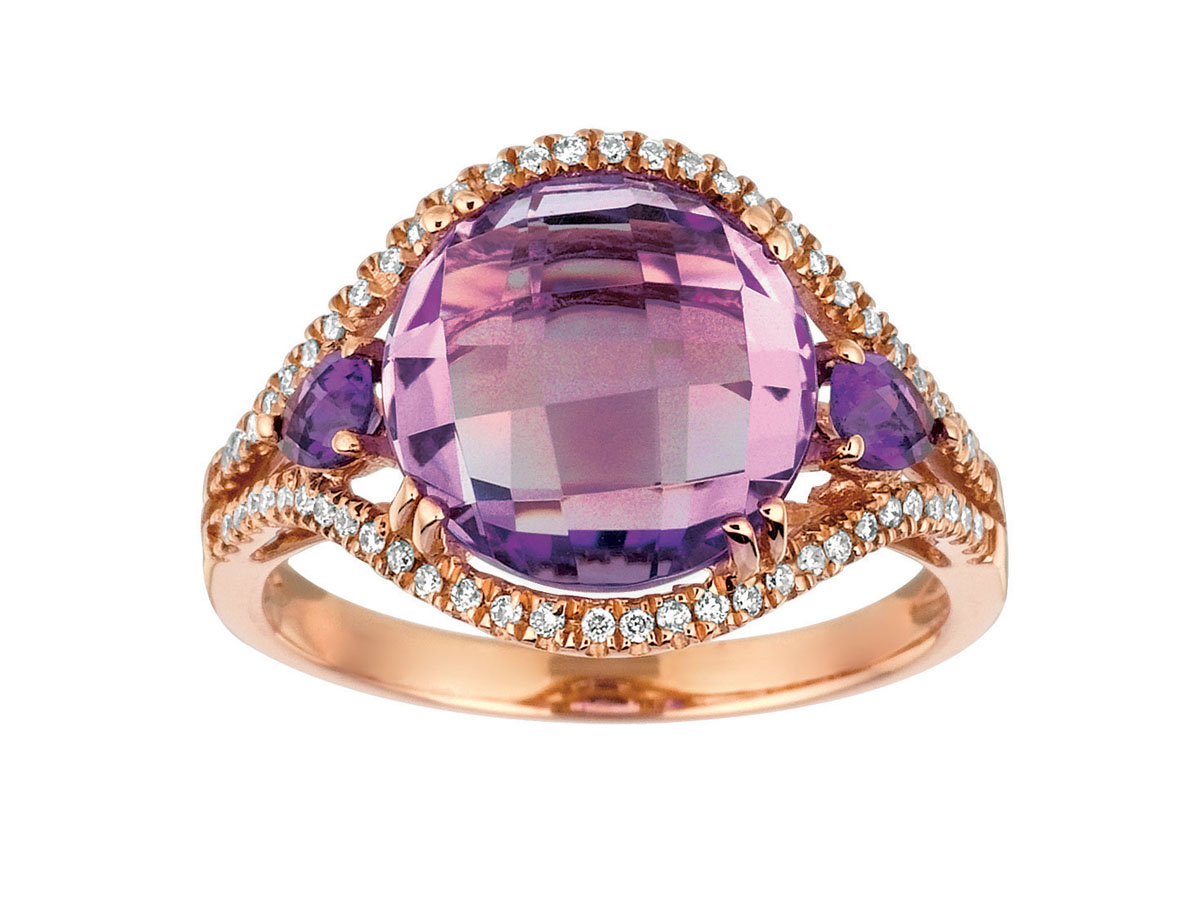 AMETHYST & DIAMOND RING