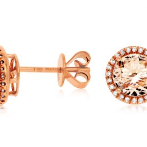 MORGANITE & DIAMOND EARRING