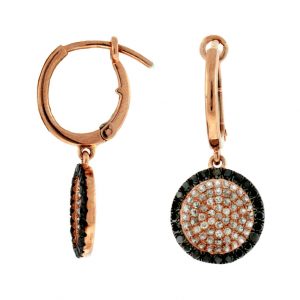 DIAMOND &BLACK DIAMOND EARRING