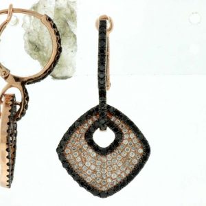 DIAMOND &BLACK DIAMOND EARRING