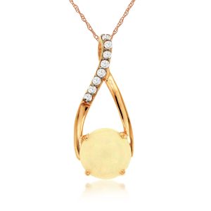 OPAL & DIAMOND PENDANT