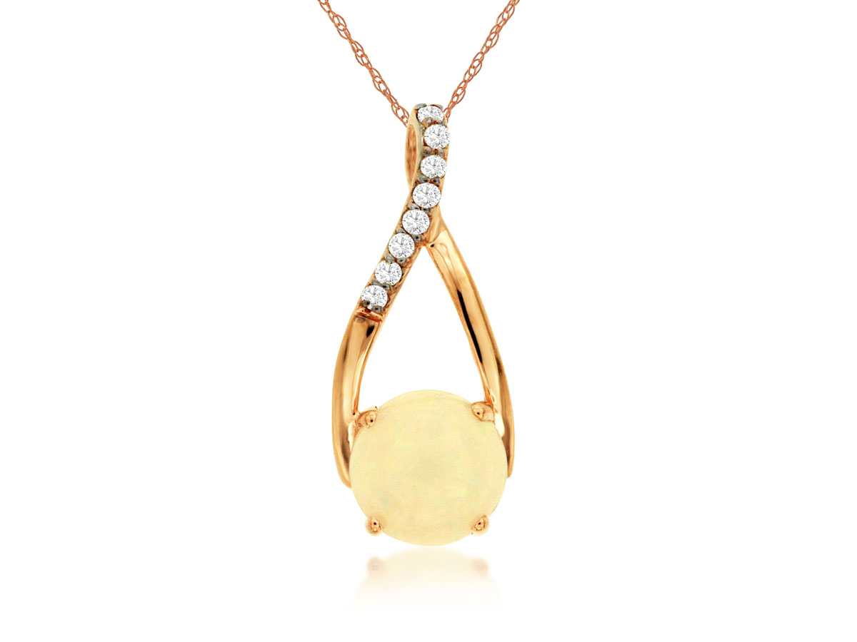 OPAL & DIAMOND PENDANT