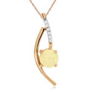 OPAL & DIAMOND PENDANT