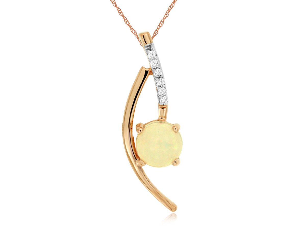 OPAL & DIAMOND PENDANT