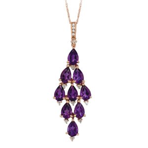 AMETHYST & DIAMOND PENDANT