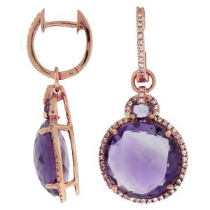 AMETHYST & DIAMOND EARRING