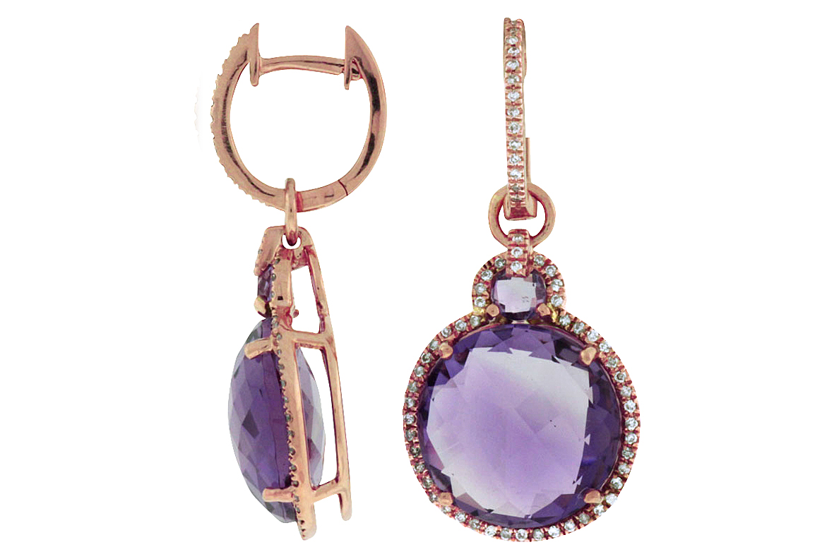 AMETHYST & DIAMOND EARRING