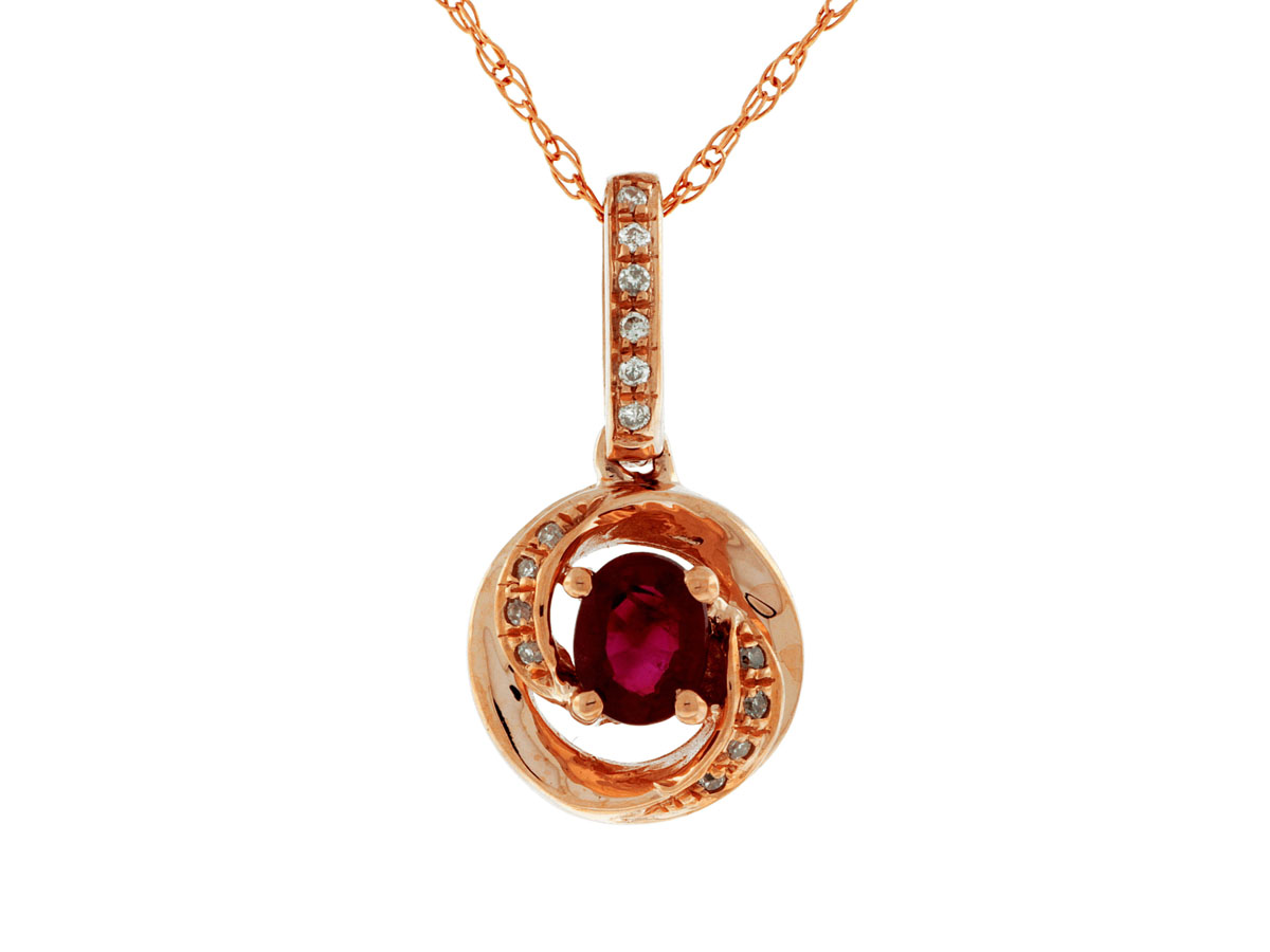 RUBY & DIAMOND PENDANT