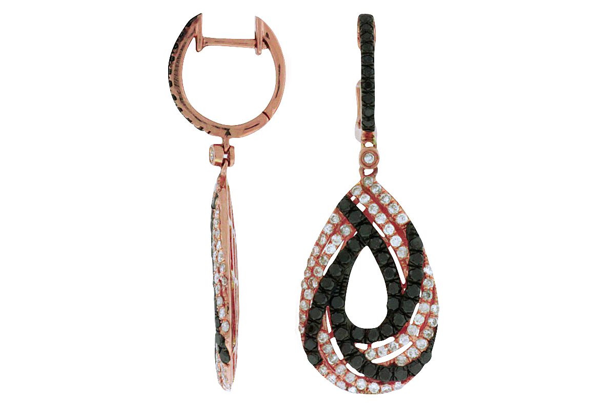 DIAMOND &BLACK DIAMOND EARRING