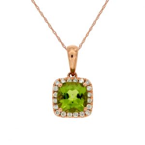 PERIDOT & DIAMOND PENDANT