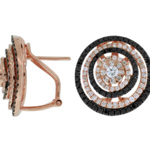 DIAMOND &BLACK DIAMOND EARRING