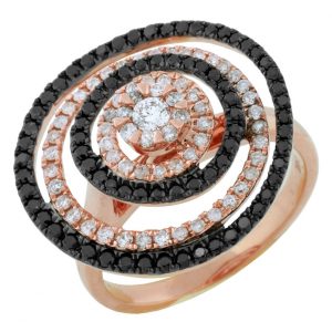 BLACK DIAMOND & DIAMOND RING