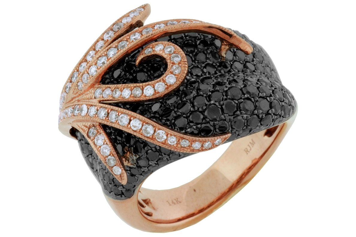 BLACK DIAMOND & DIAMOND RING