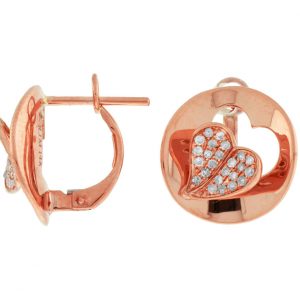 DIAMOND HEART EARRING
