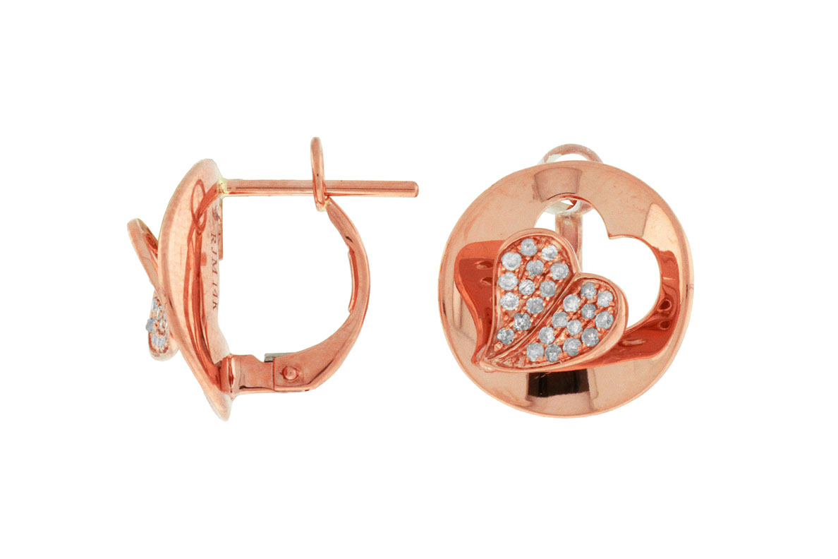DIAMOND HEART EARRING